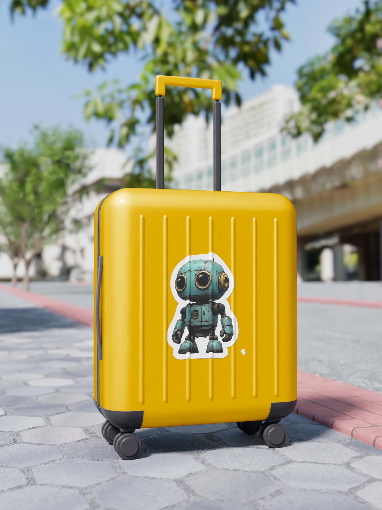 Cute Cartoon Robot Sticker – Durable Weatherproof Vinyl for All Surfaces