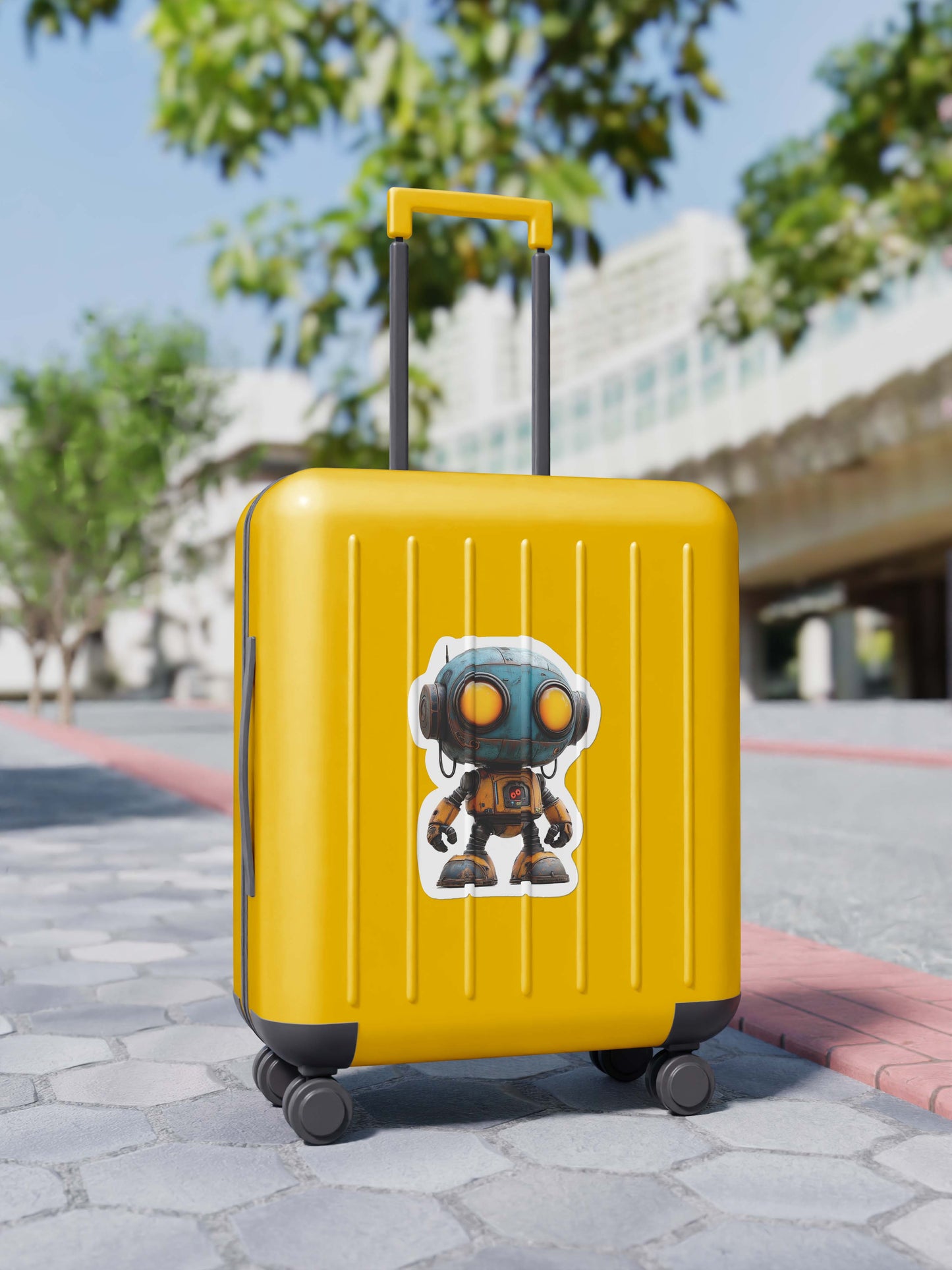 Cute Cartoon Robot Sticker – Durable Weatherproof Vinyl for All Surfaces