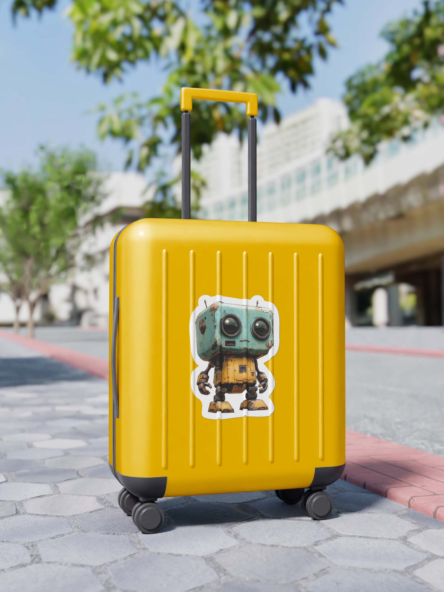 Cute Cartoon Robot Sticker – Durable Weatherproof Vinyl for All Surfaces