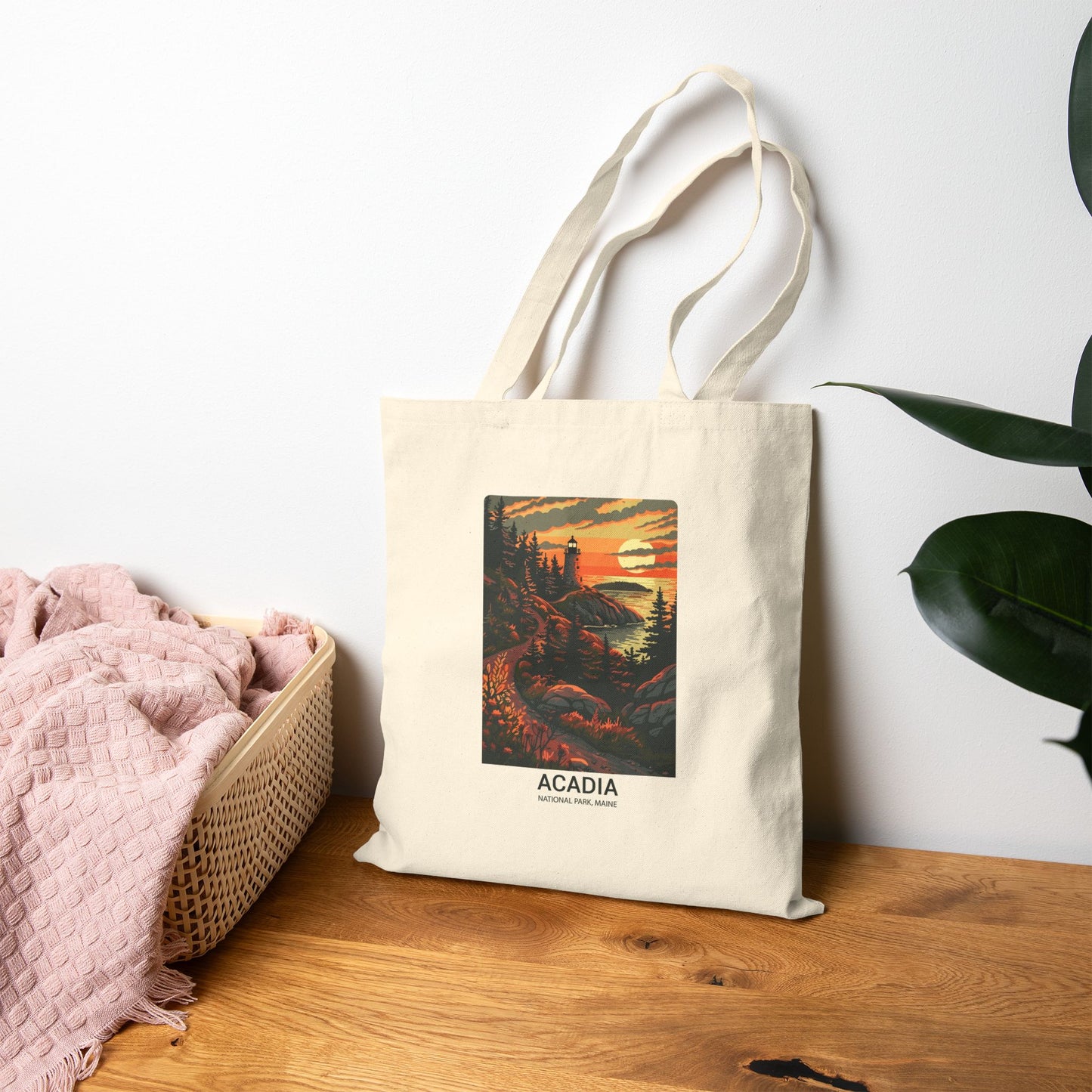 Acadia National Park Sunset Tote Bag - Canvas Eco Shopper