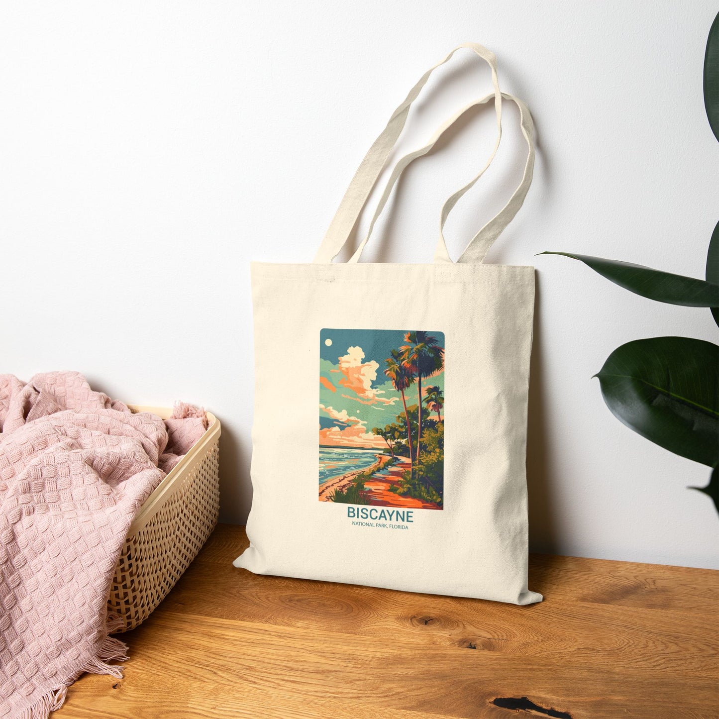 Biscayne National Park Vintage Poster Cotton Tote