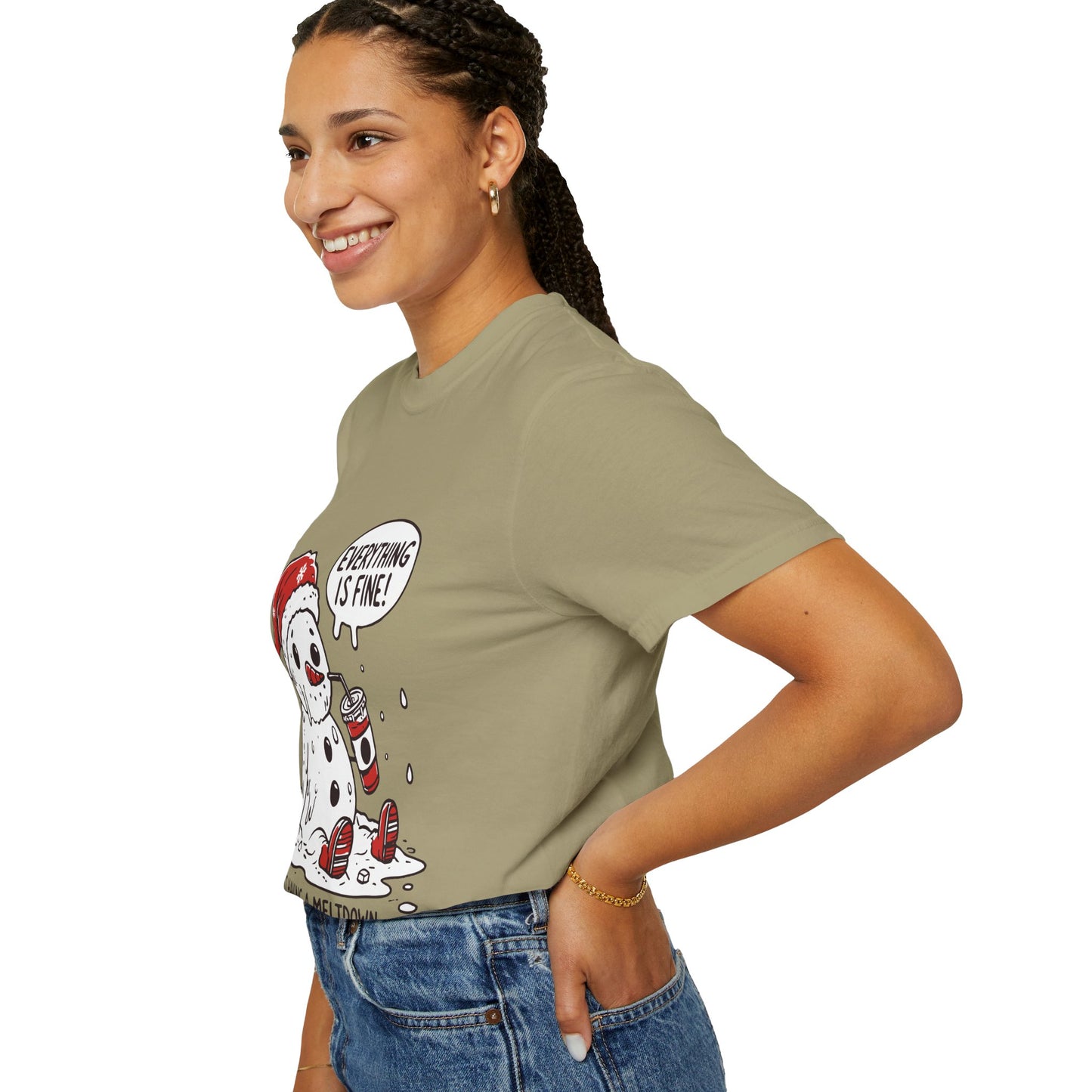 Snowman T-Shirt - "Everything is Fine, I'm Just Having a Meltdown" - Funny Winter Tee