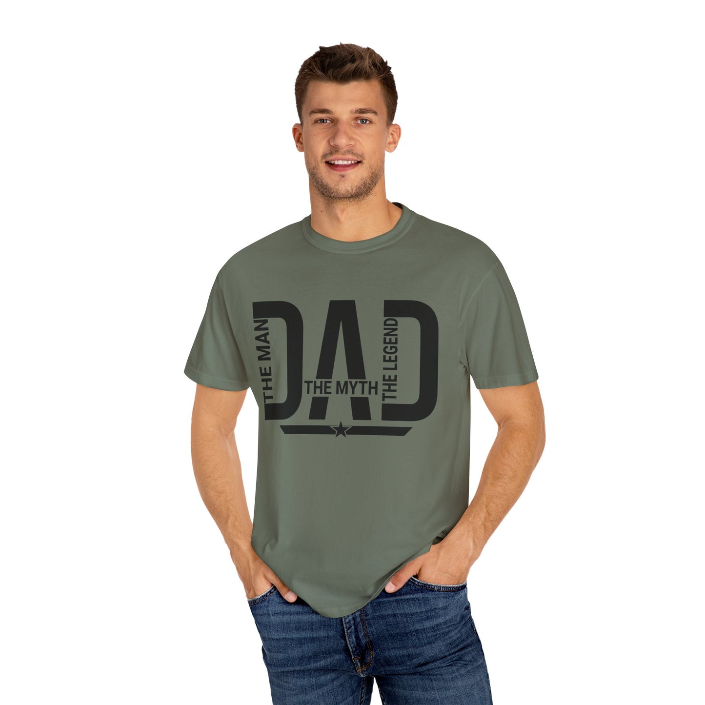 Dad The Man The Myth The Legend, Men's Garment-Dyed T-shirt