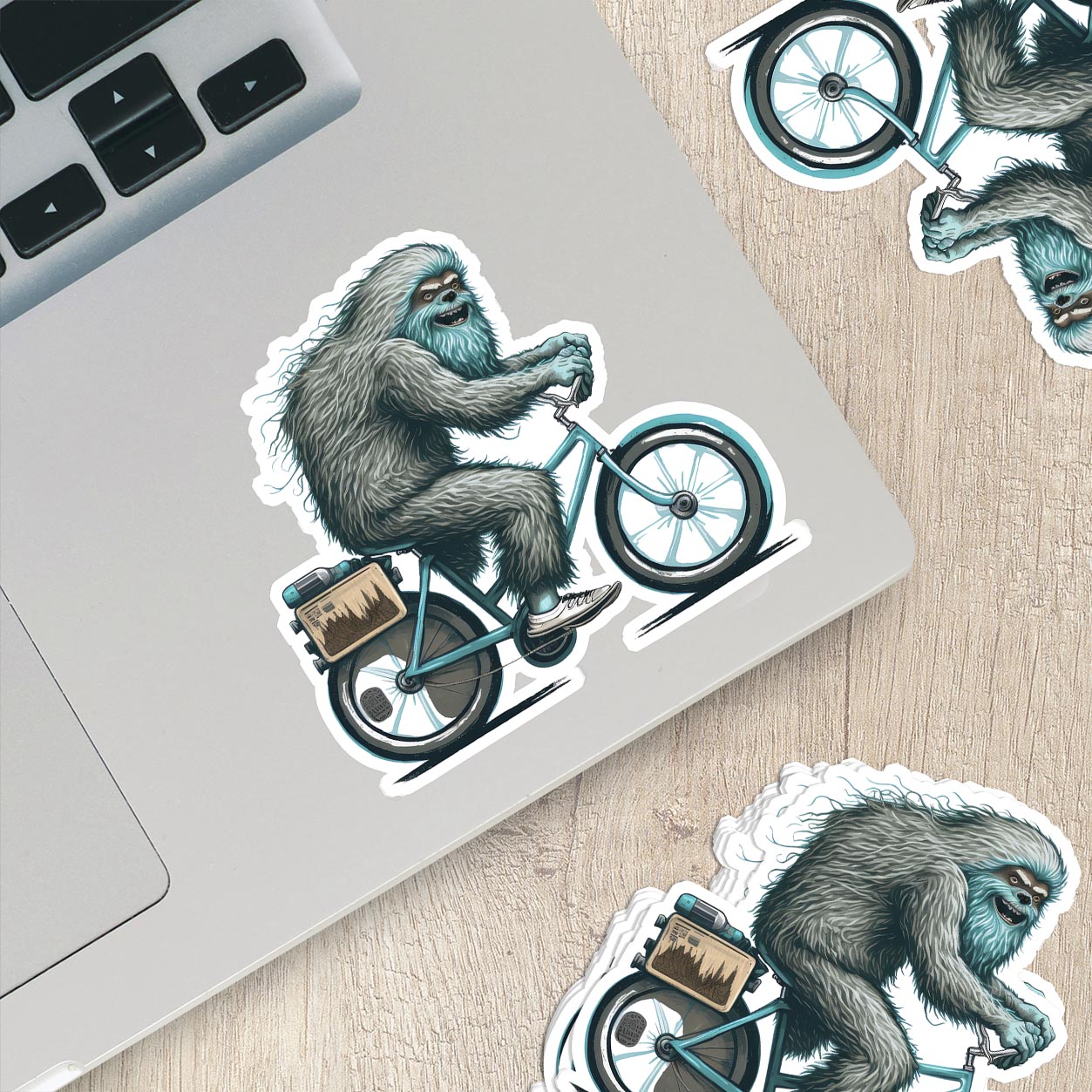 Yeti riding a Bicycle