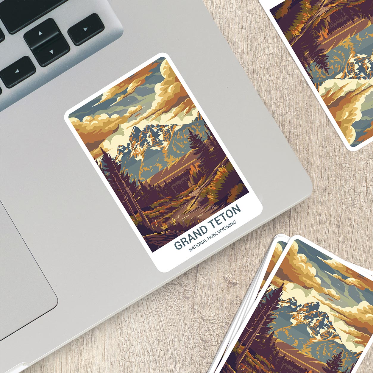 Grand Teton National Park Sticker – Durable Vinyl Sticker