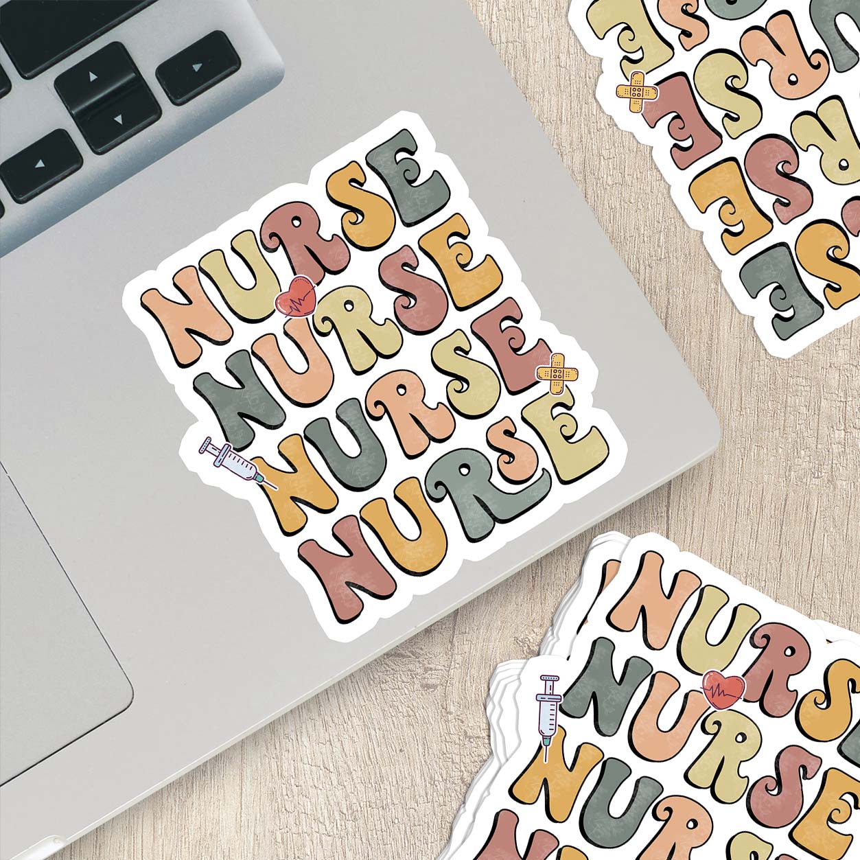 Cute Nurse Sticker – Weatherproof Vinyl for Water Bottles, Laptops & More