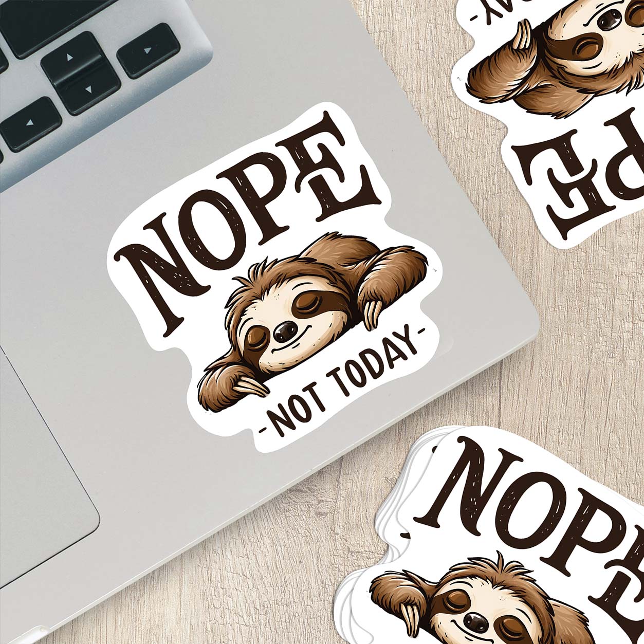 Sloths with Quotes Sticker β Cute Weatherproof Vinyl for Laptops, Cups & More