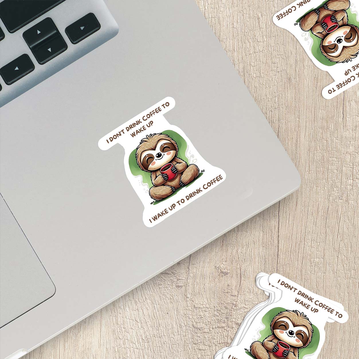 Sloths with Quotes Sticker β Cute Weatherproof Vinyl for Laptops, Cups & More