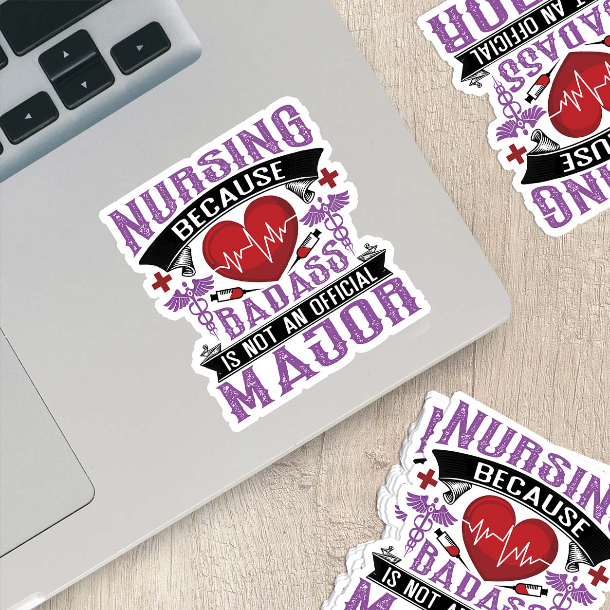 Cute Nurse Sticker – Weatherproof Vinyl for Water Bottles, Laptops & More