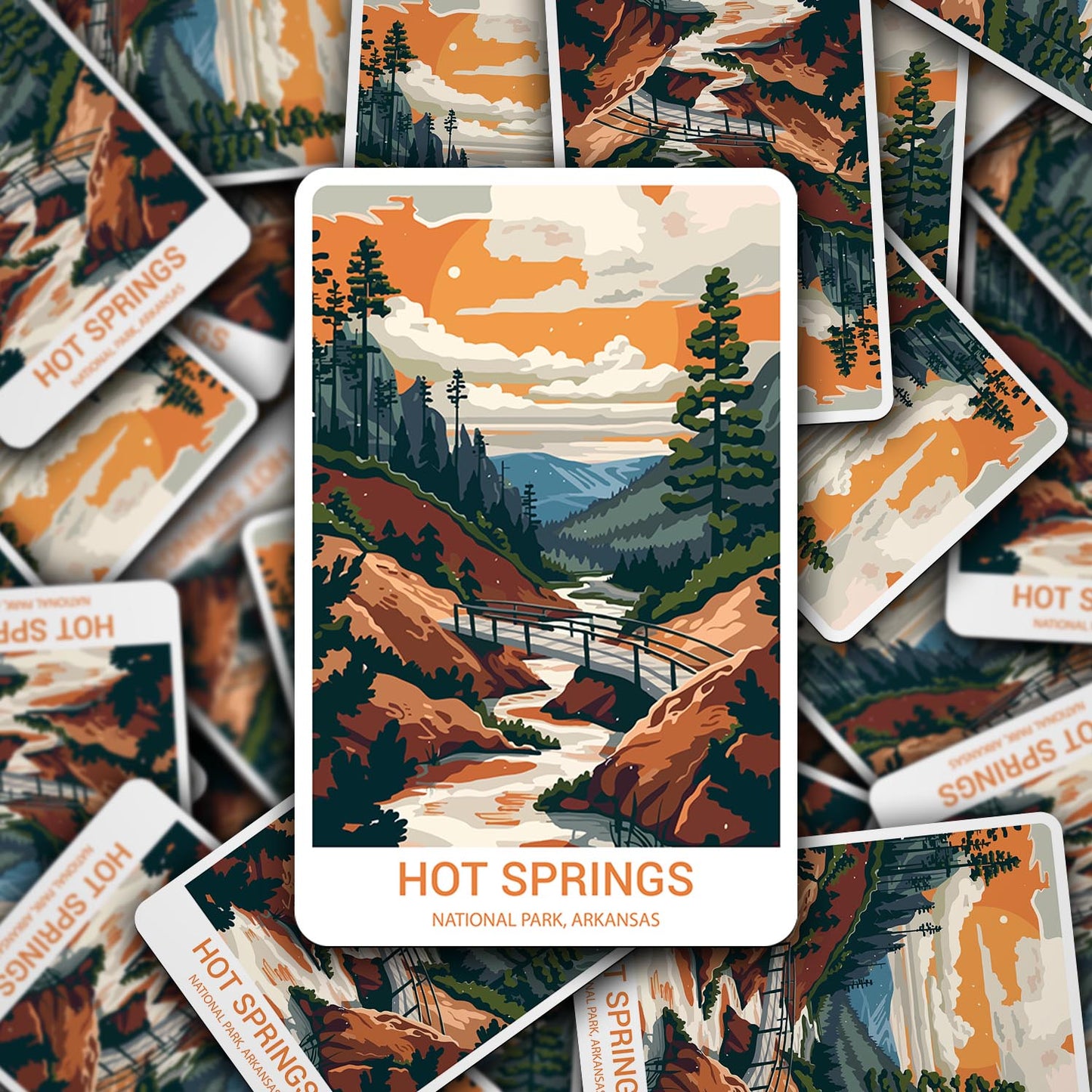 Hot Springs National Park Sticker – Durable Vinyl Sticker