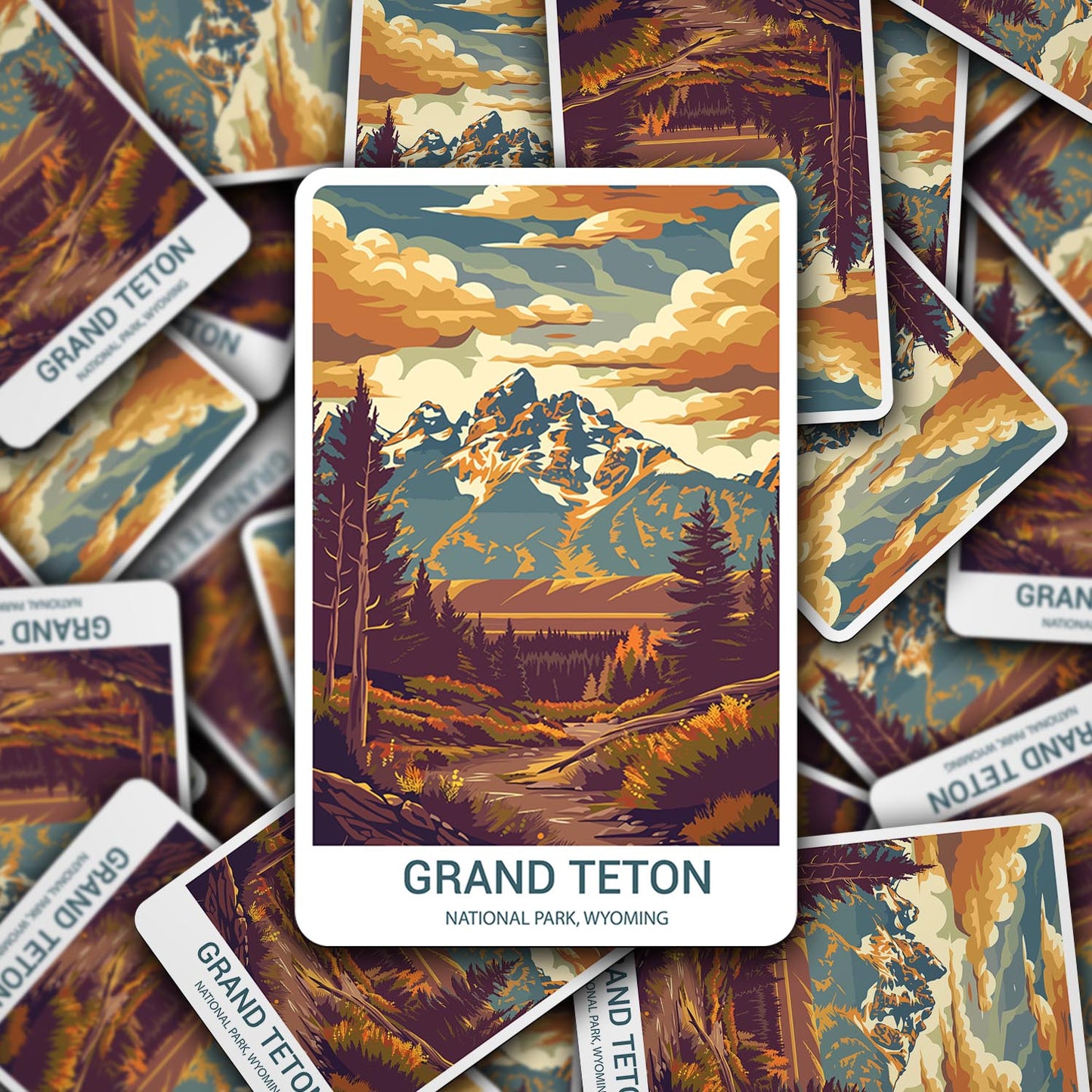 Grand Teton National Park Sticker – Durable Vinyl Sticker