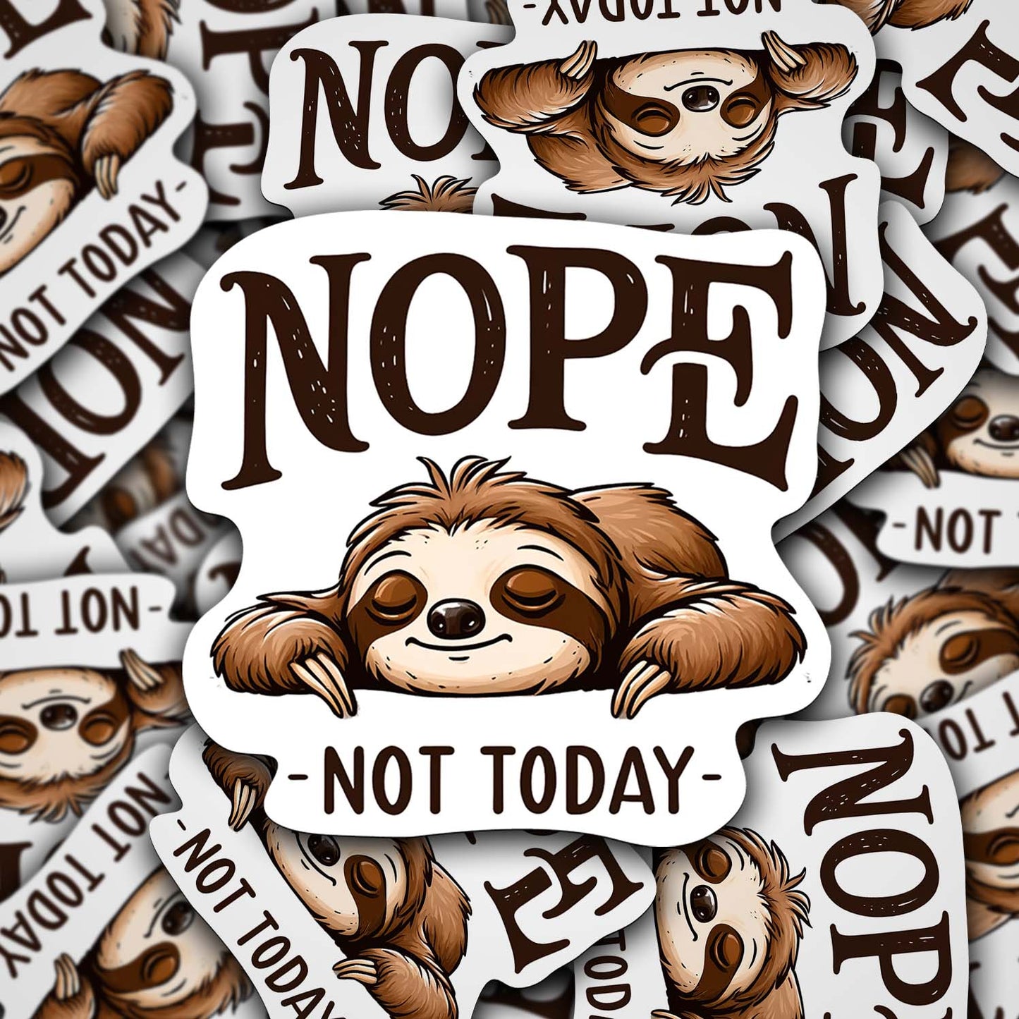Sloths with Quotes Sticker β Cute Weatherproof Vinyl for Laptops, Cups & More