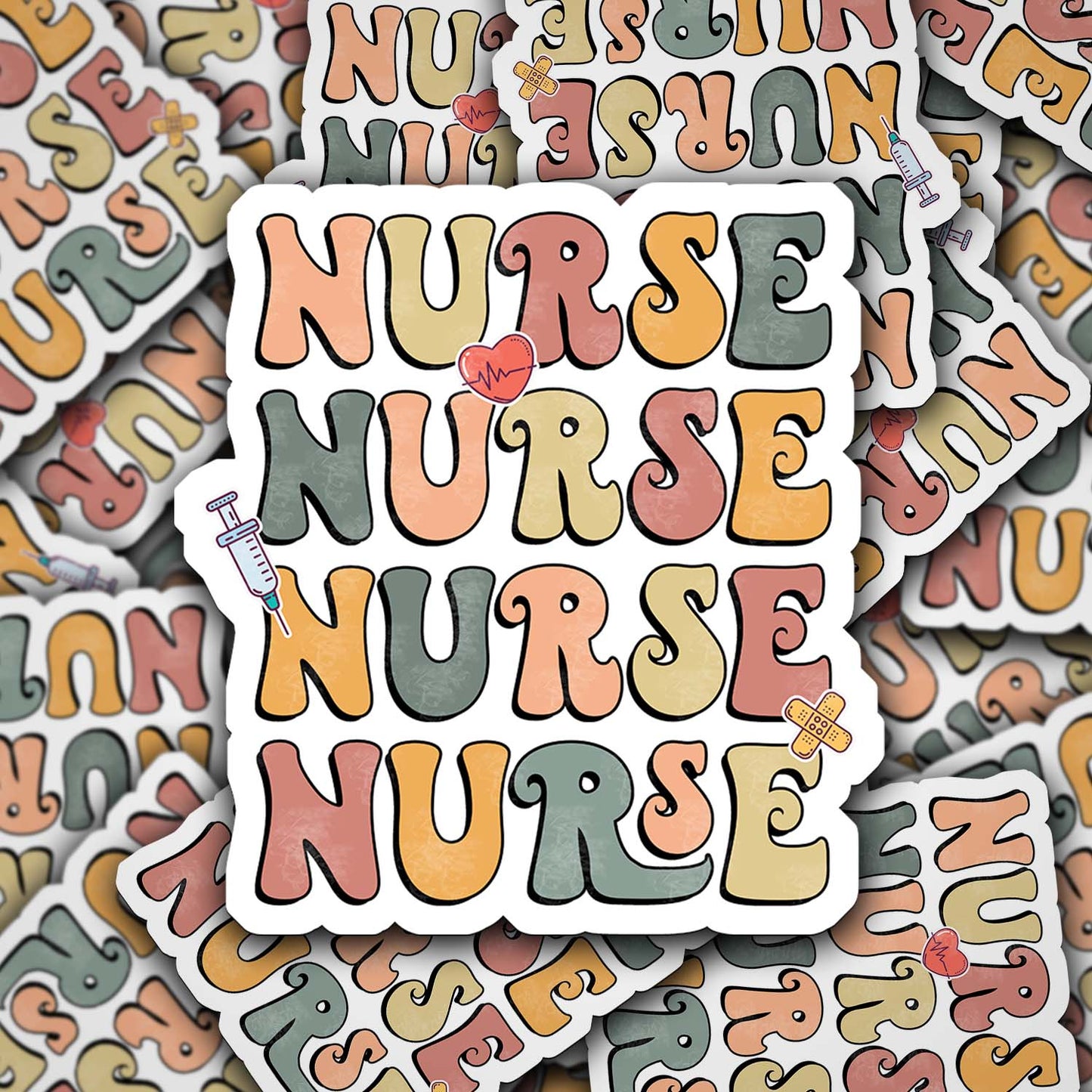 Cute Nurse Sticker – Weatherproof Vinyl for Water Bottles, Laptops & More