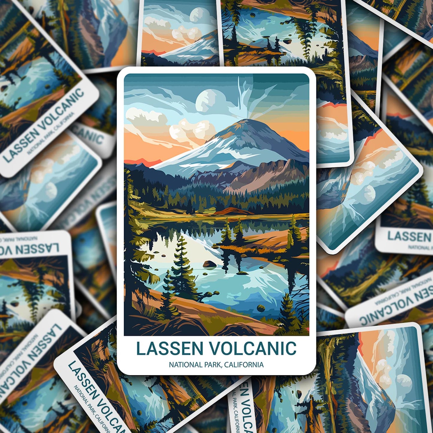 Lassen Volcanic National Park Sticker – Durable Vinyl Sticker