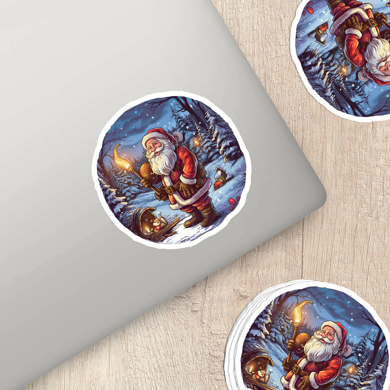 Santa Claus Vinyl Sticker - Bring the Magic of Christmas Anywhere