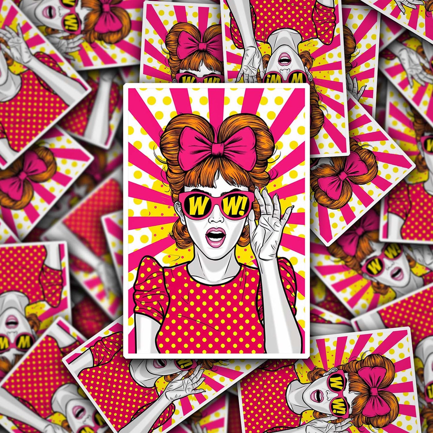 Retro Lady Sticker – Vintage-Inspired Weatherproof Vinyl for Laptops & More