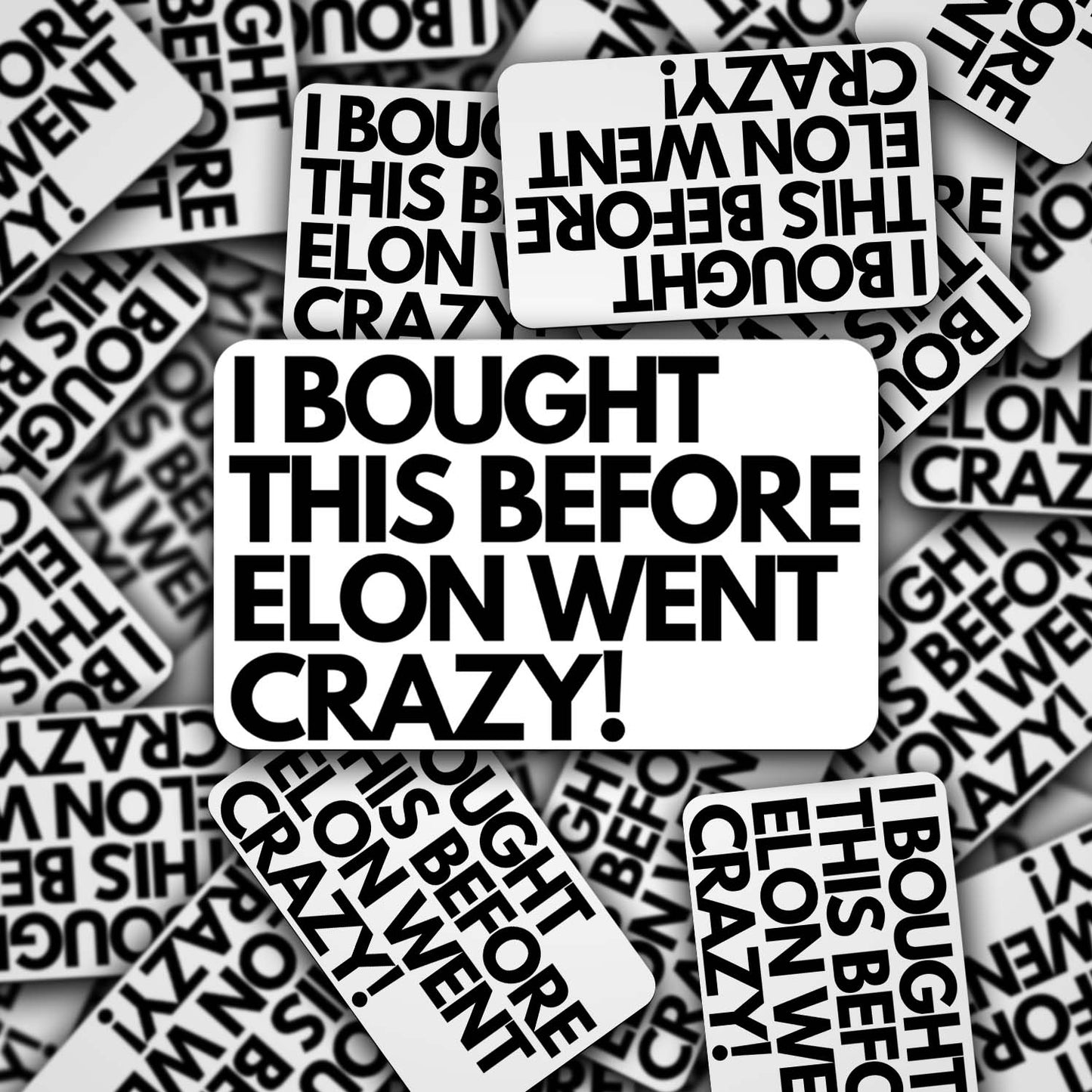 I Bought This Before Elon Went Crazy - Funny Vinyl Sticker