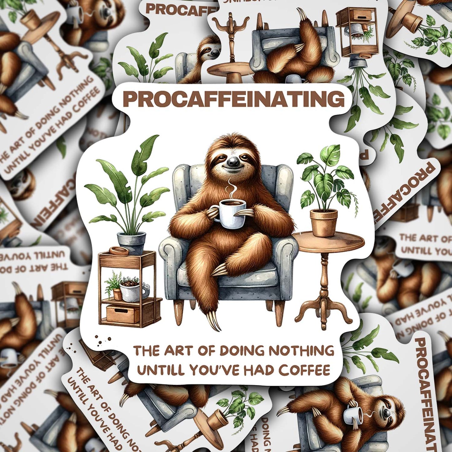 Sloths with Quotes Sticker β Cute Weatherproof Vinyl for Laptops, Cups & More