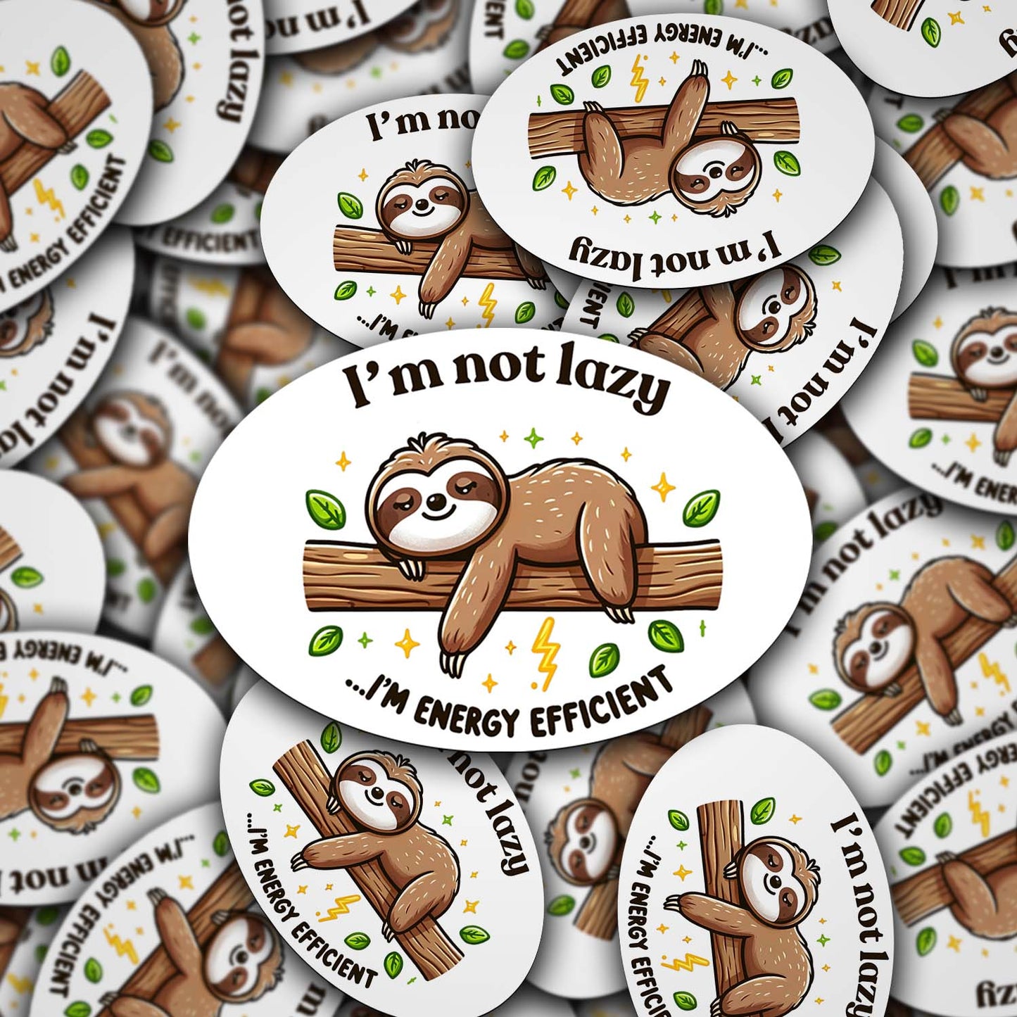 Sloths with Quotes Sticker β Cute Weatherproof Vinyl for Laptops, Cups & More