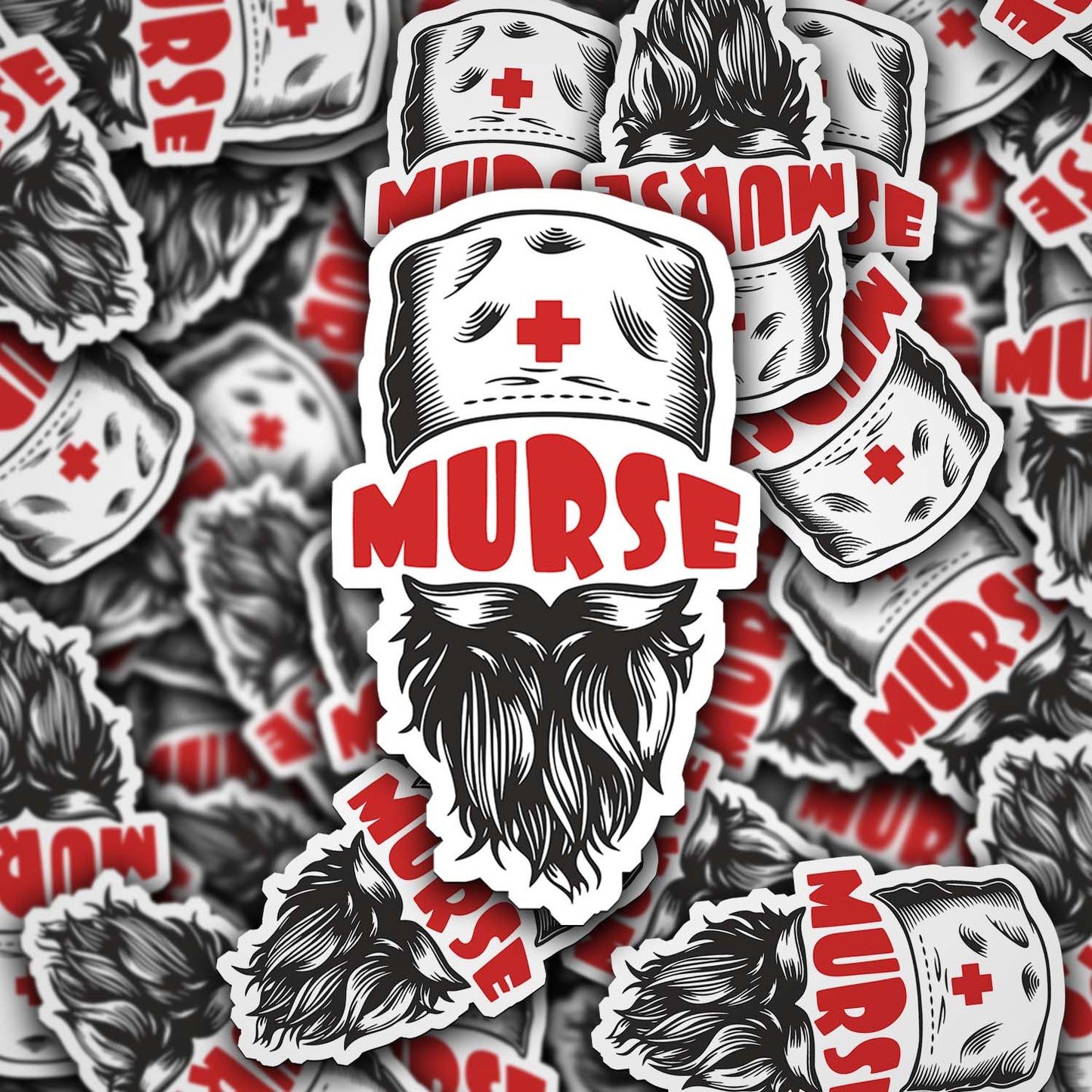 Cute Nurse Sticker – Weatherproof Vinyl for Water Bottles, Laptops & More