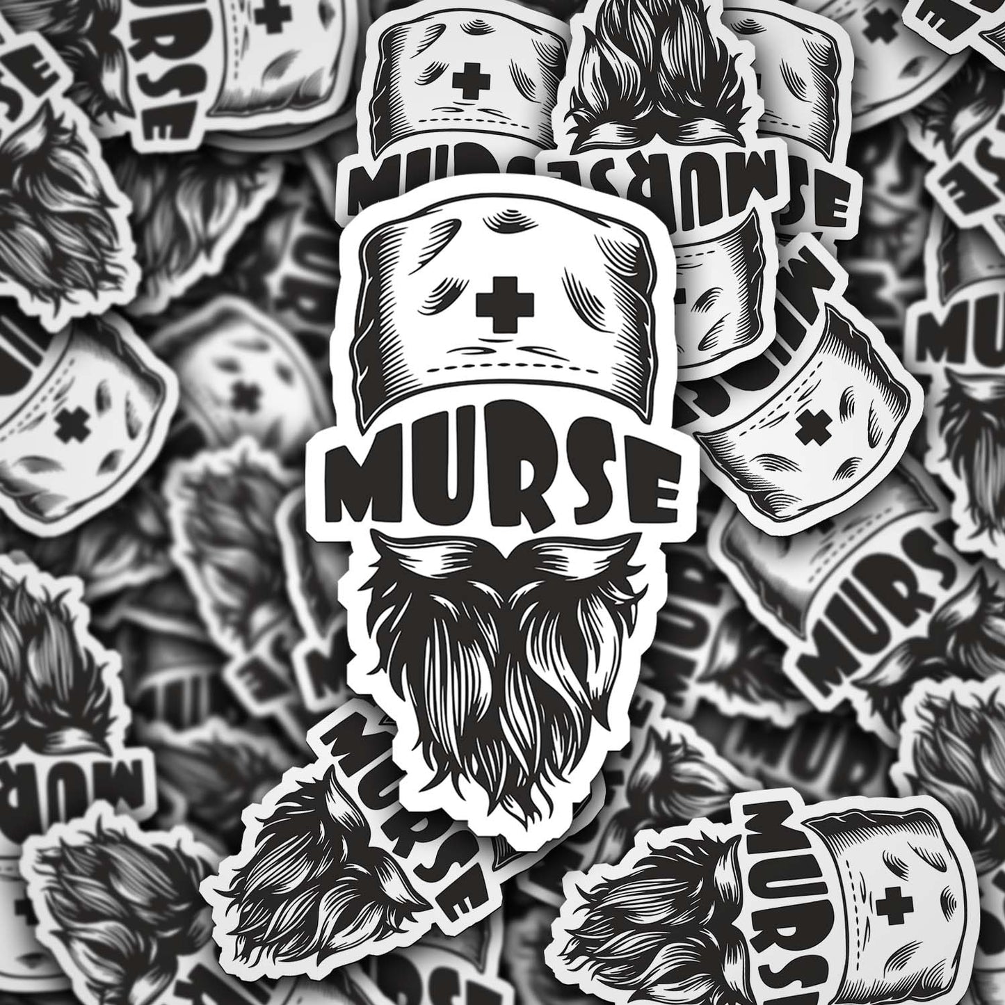 Cute Nurse Sticker – Weatherproof Vinyl for Water Bottles, Laptops & More
