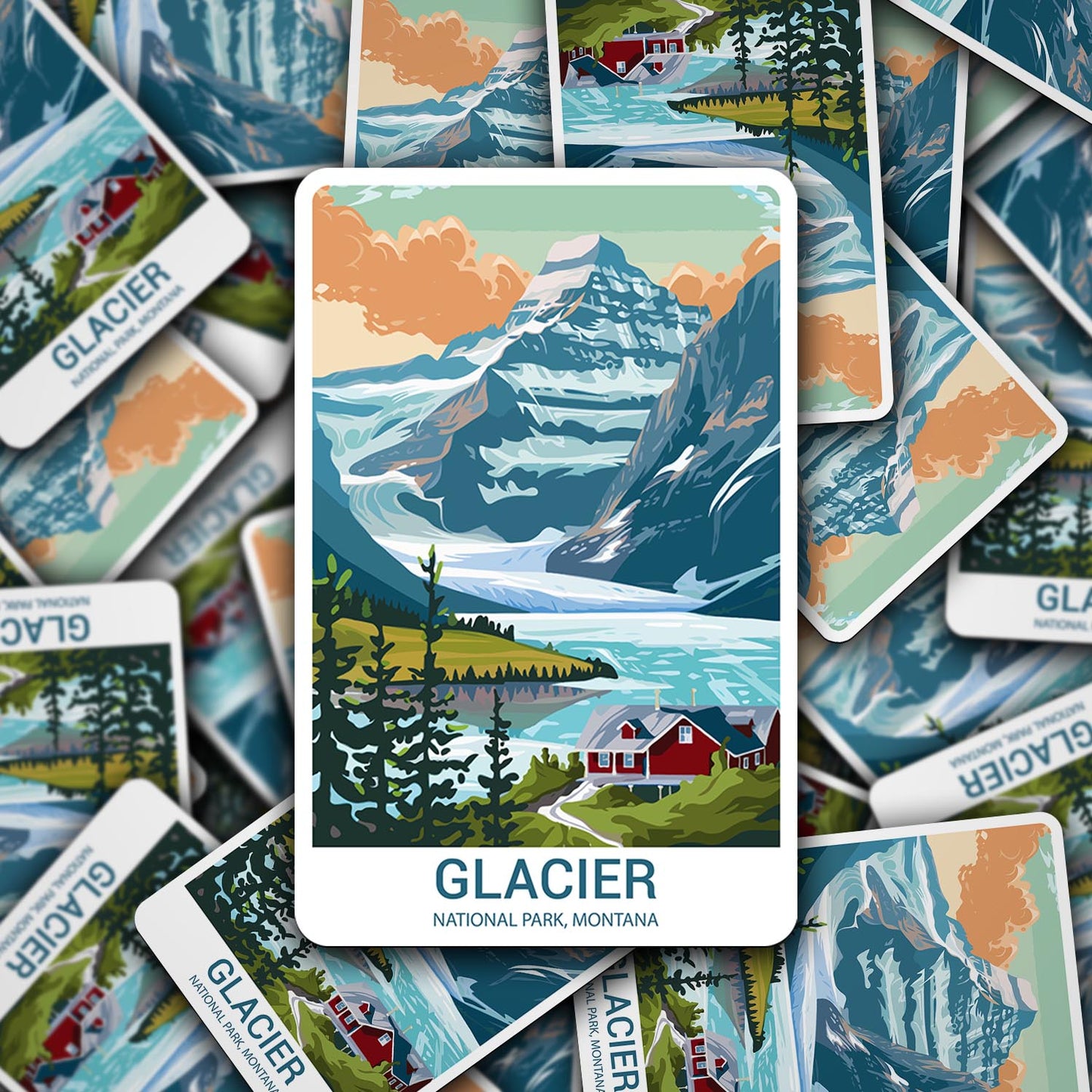 Glacier National Park Sticker – Durable Vinyl Sticker