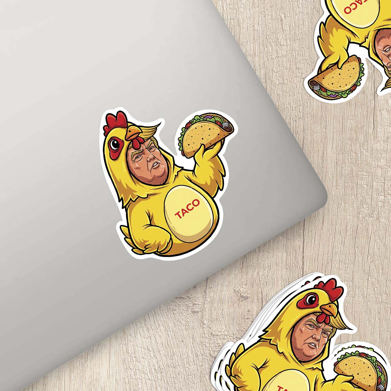 Trump Chicken Taco Sticker – Funny Political Satire Vinyl Decal
