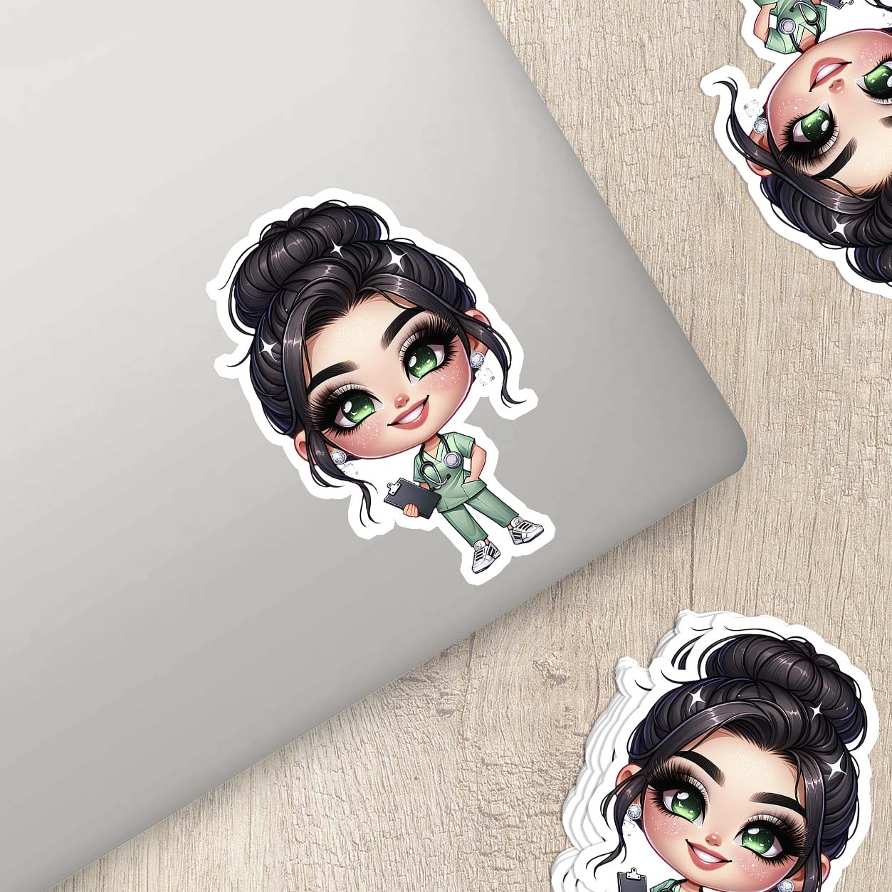 Cute Nurse Sticker – Weatherproof Vinyl for Water Bottles, Laptops & More