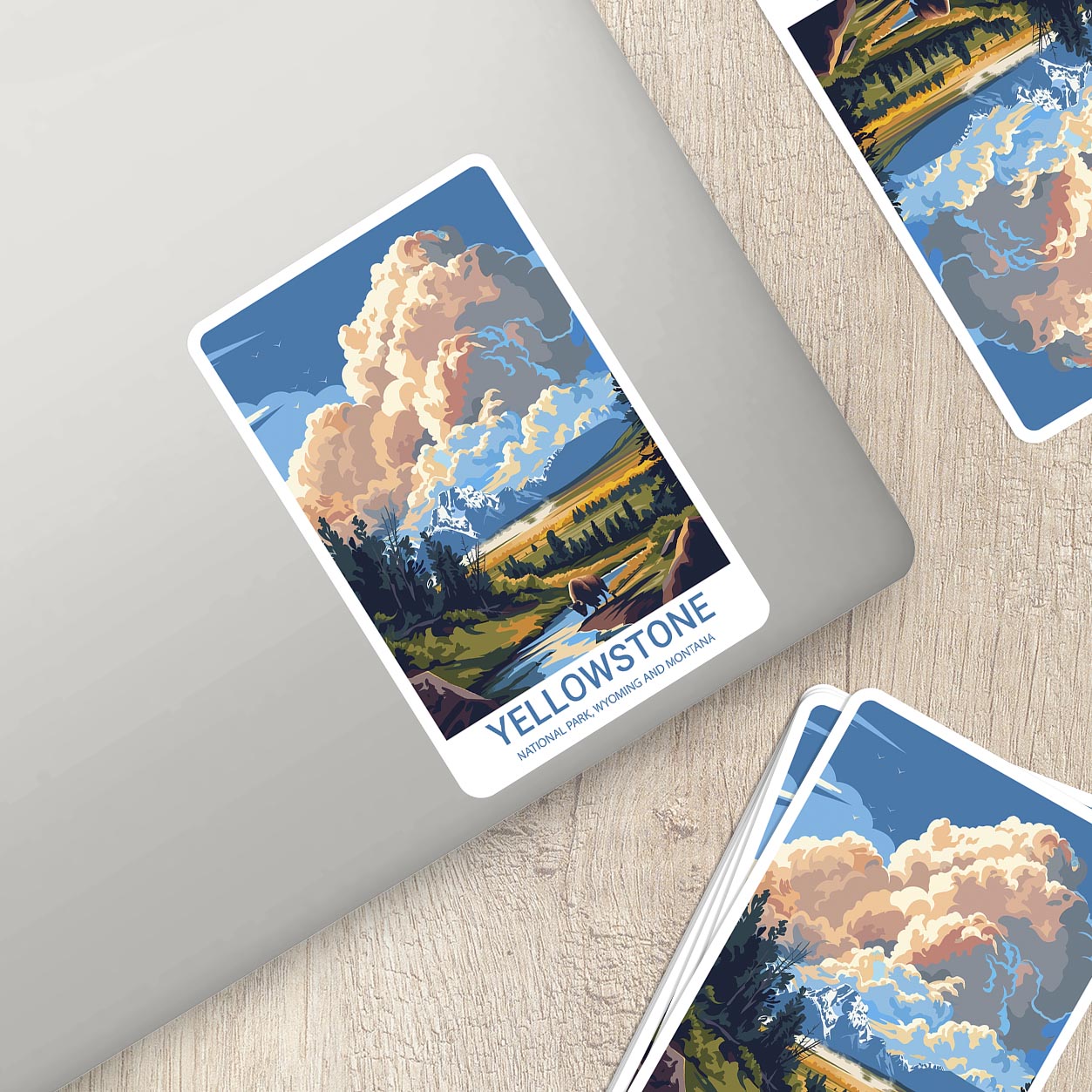 Yellowstone National Park Sticker – Durable Vinyl Sticker