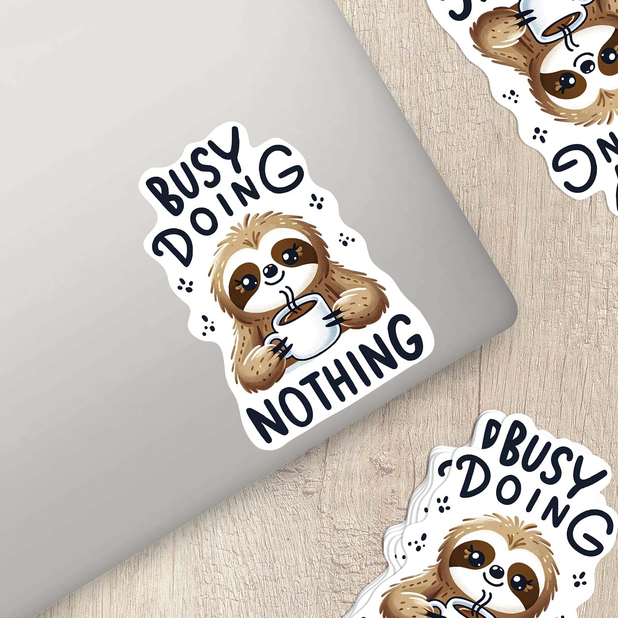 Sloths with Quotes Sticker β Cute Weatherproof Vinyl for Laptops, Cups & More