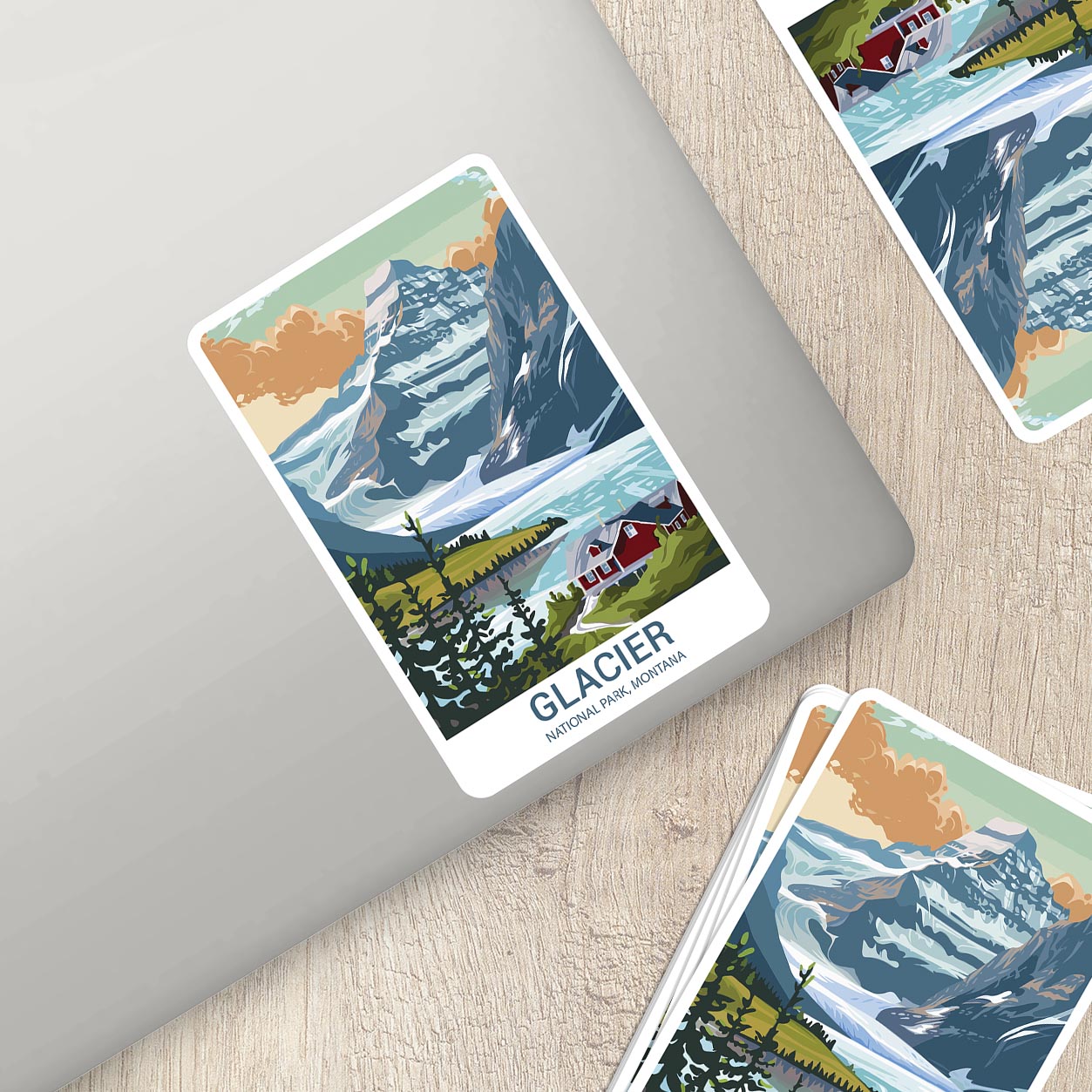Glacier National Park Sticker – Durable Vinyl Sticker