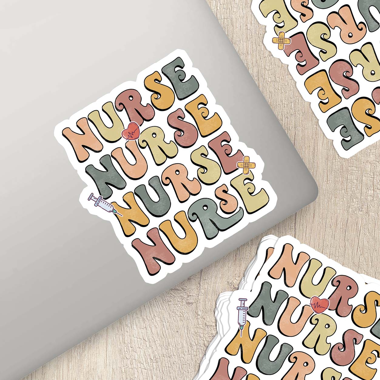 Cute Nurse Sticker – Weatherproof Vinyl for Water Bottles, Laptops & More