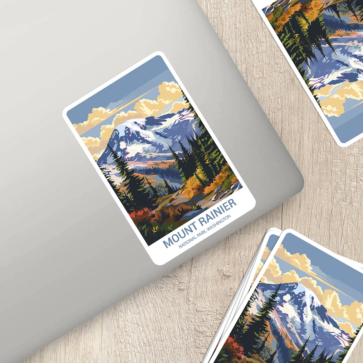 Mount Rainer National Park Sticker – Durable Vinyl Sticker