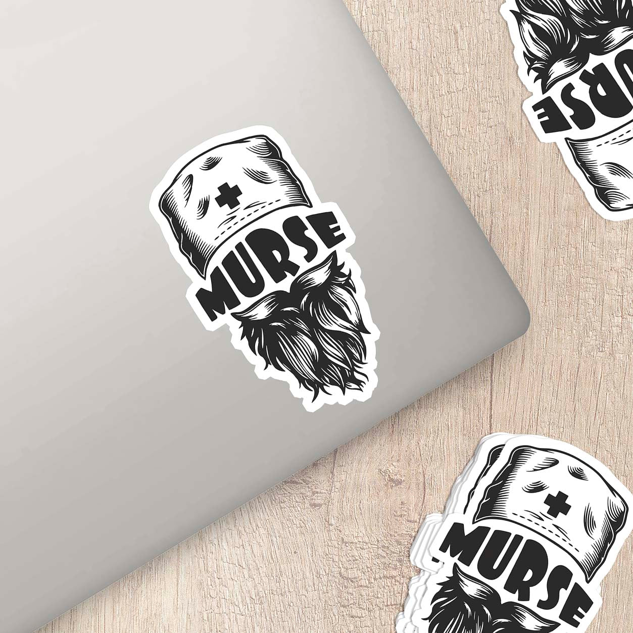 Cute Nurse Sticker – Weatherproof Vinyl for Water Bottles, Laptops & More