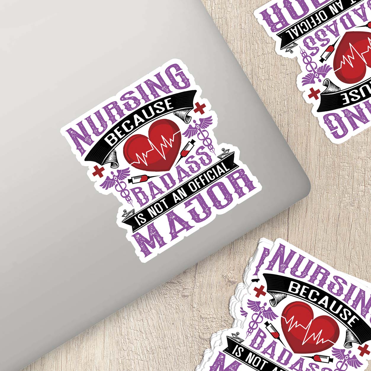 Cute Nurse Sticker – Weatherproof Vinyl for Water Bottles, Laptops & More