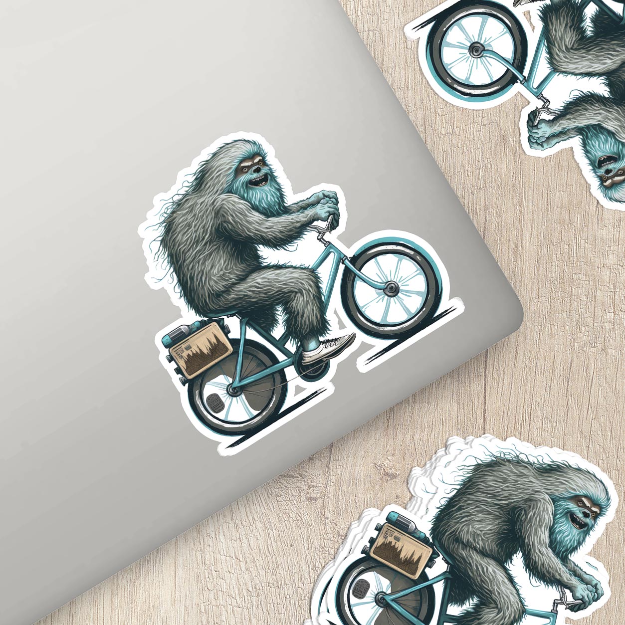 Yeti riding a Bicycle