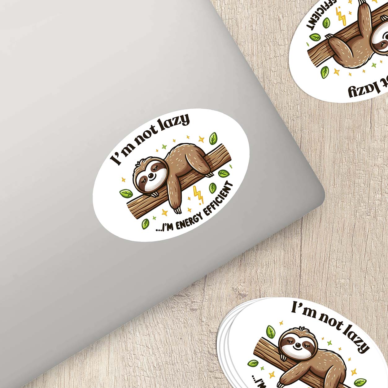 Sloths with Quotes Sticker β Cute Weatherproof Vinyl for Laptops, Cups & More