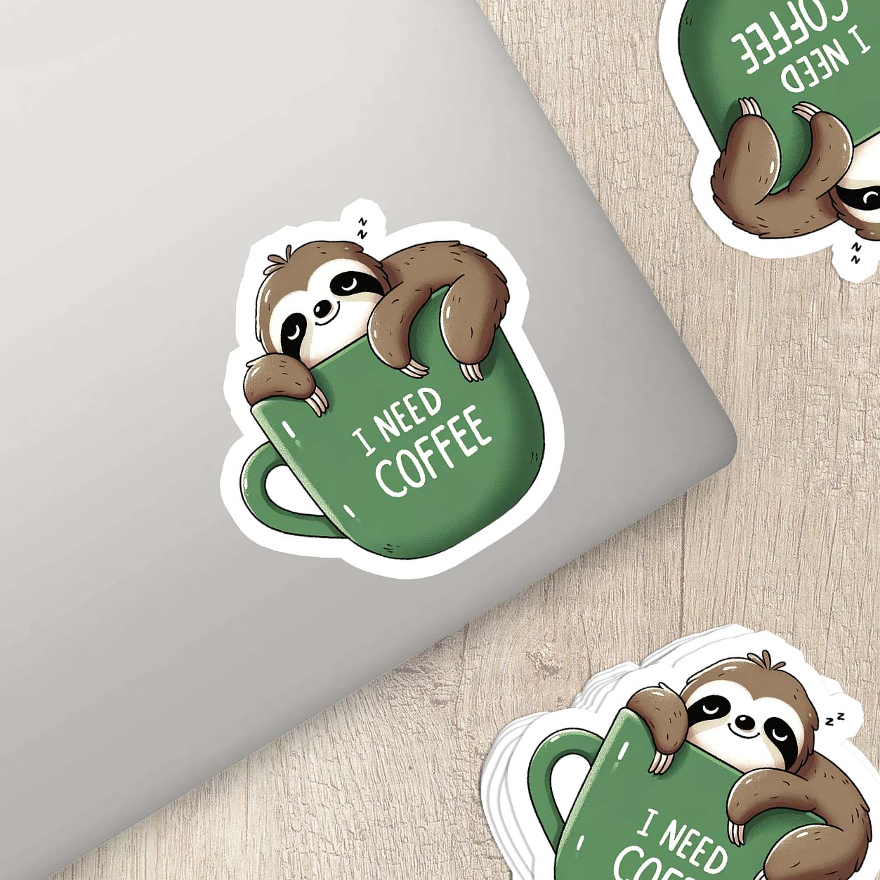 Sloths with Quotes Sticker β Cute Weatherproof Vinyl for Laptops, Cups & More