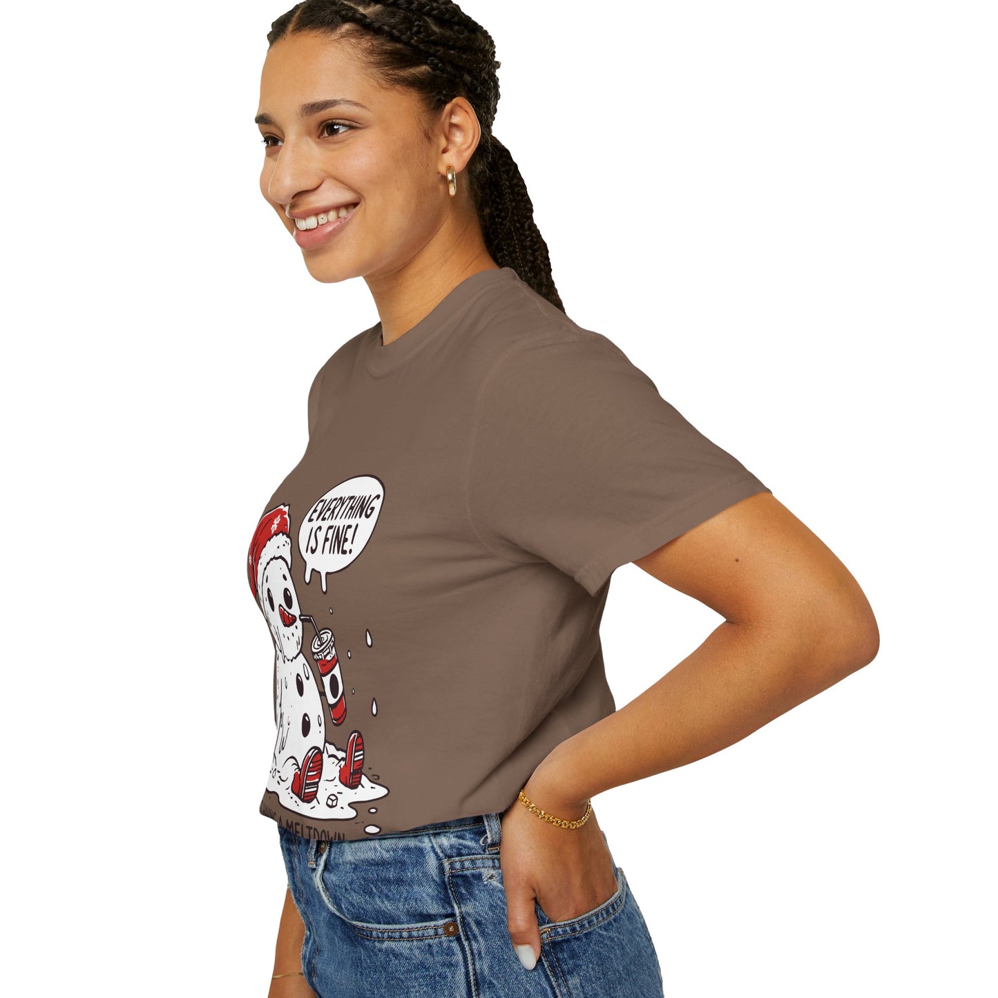 Snowman T-Shirt - "Everything is Fine, I'm Just Having a Meltdown" - Funny Winter Tee