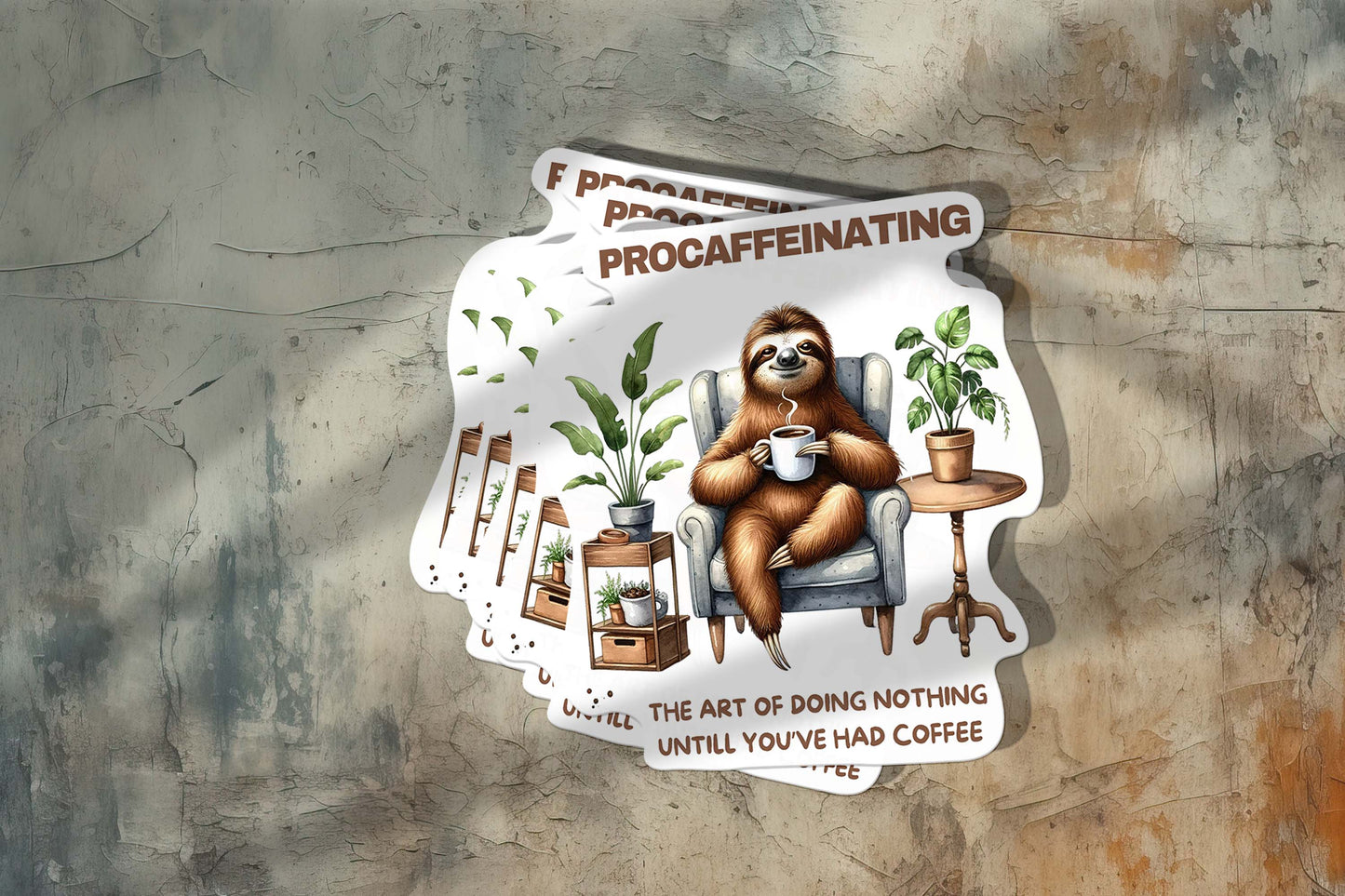 Sloths with Quotes Sticker β Cute Weatherproof Vinyl for Laptops, Cups & More