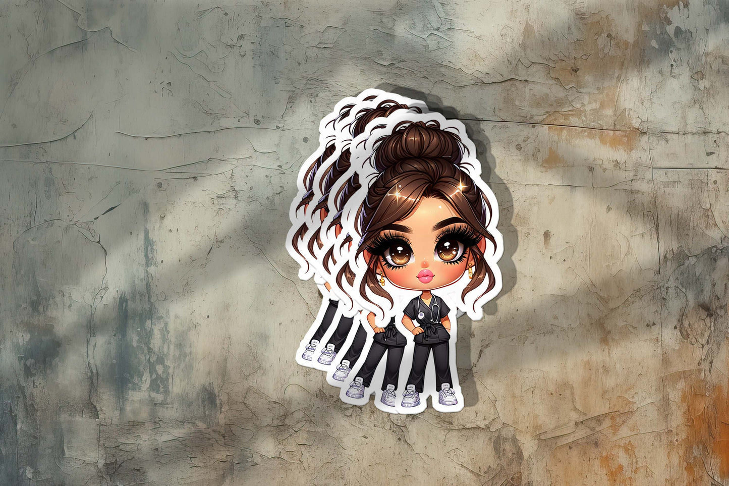 Cute Nurse Sticker – Weatherproof Vinyl for Water Bottles, Laptops & More