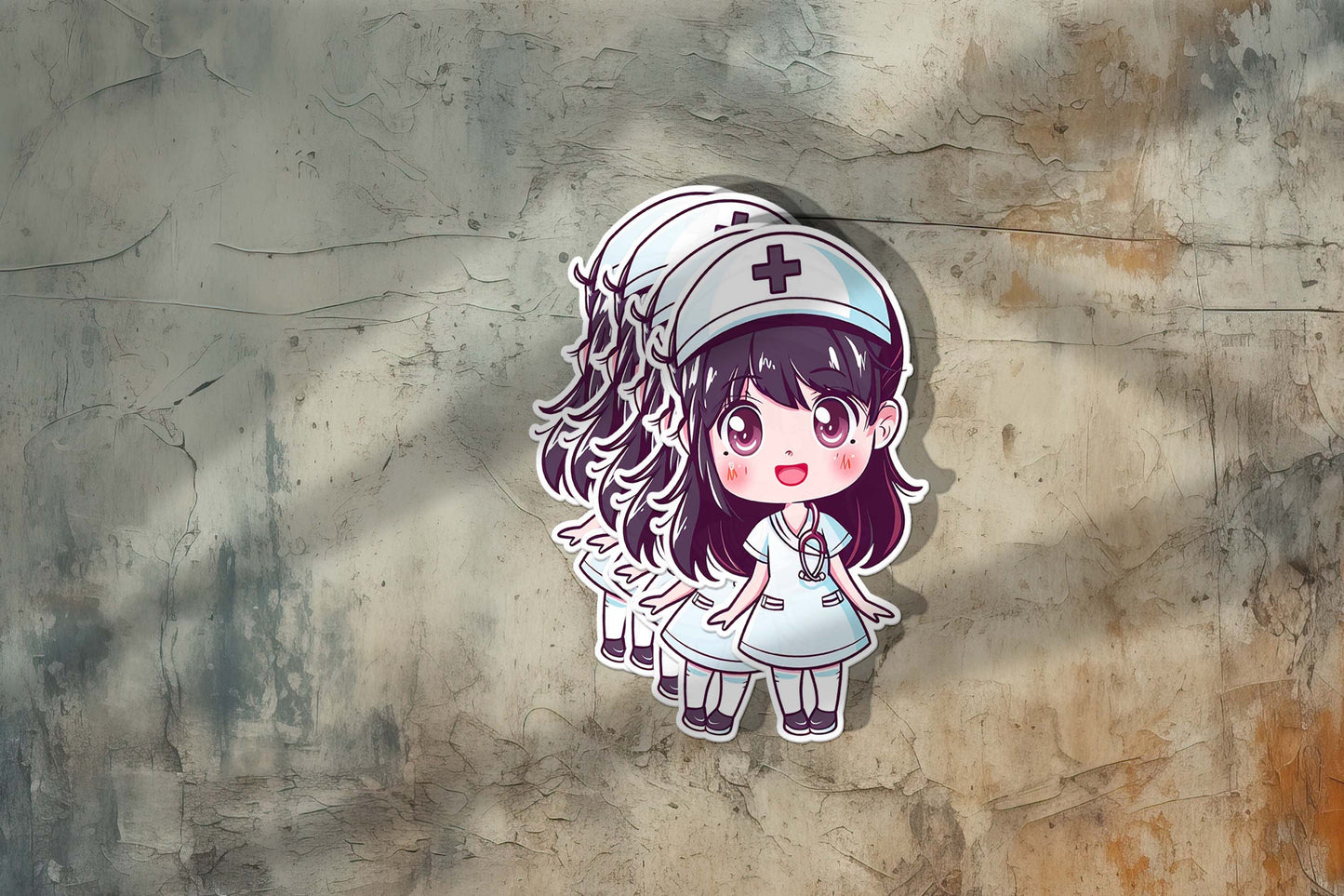 Cute Nurse Sticker – Weatherproof Vinyl for Water Bottles, Laptops & More