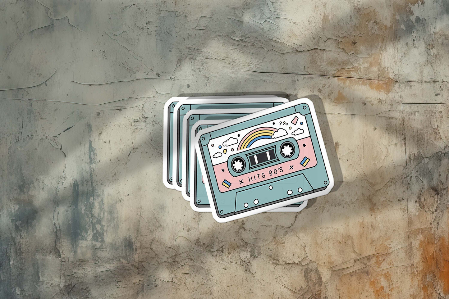 Retro 90βs Sticker β Weatherproof Vinyl for Laptops, Cups & More
