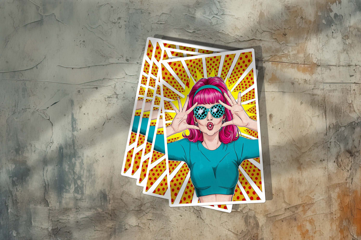 Retro Lady Sticker – Vintage-Inspired Weatherproof Vinyl for Laptops & More