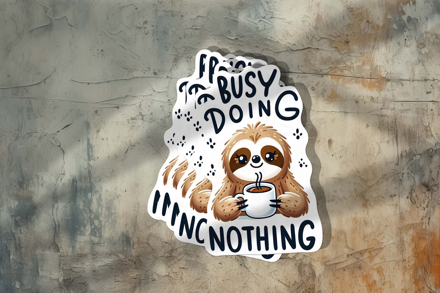 Sloths with Quotes Sticker β Cute Weatherproof Vinyl for Laptops, Cups & More