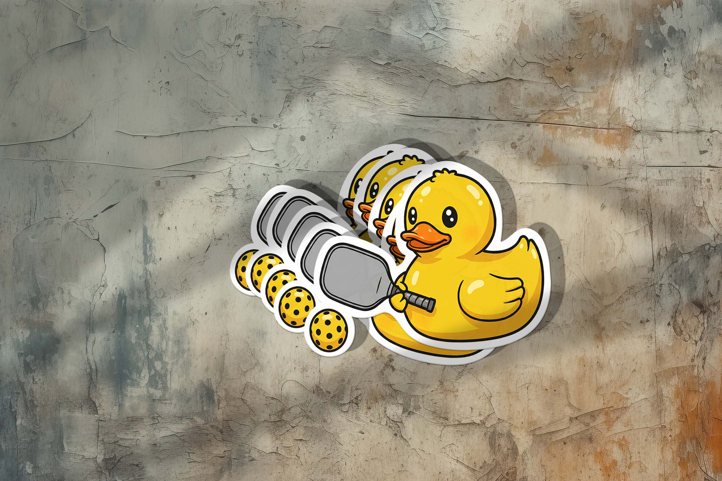 Pickle Ball Rubber Duck Vinyl Sticker