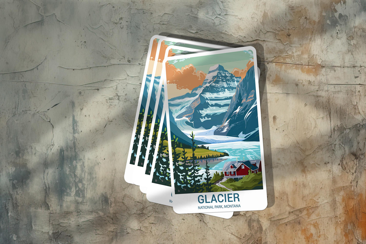Glacier National Park Sticker – Durable Vinyl Sticker