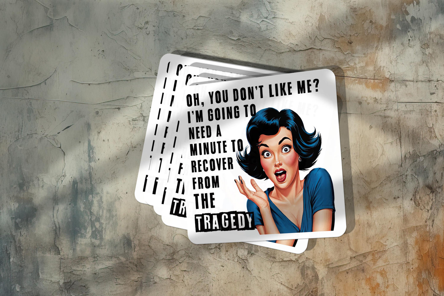 Sarcastic Pinup Girl Sticker β Weatherproof Vinyl for Laptops & Water Bottles
