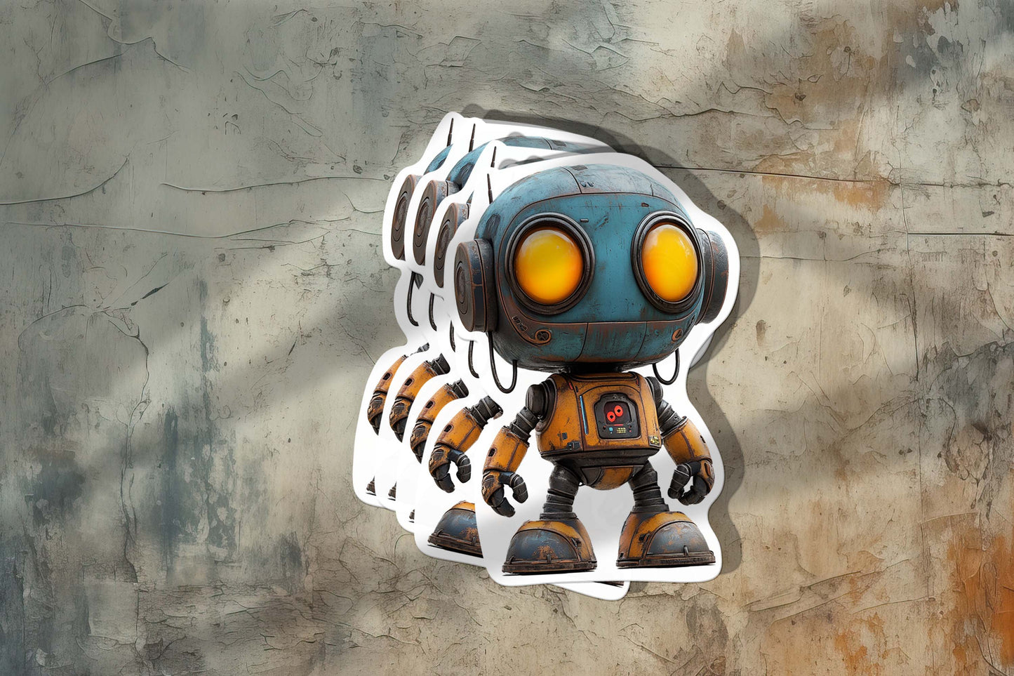 Cute Cartoon Robot Sticker – Durable Weatherproof Vinyl for All Surfaces