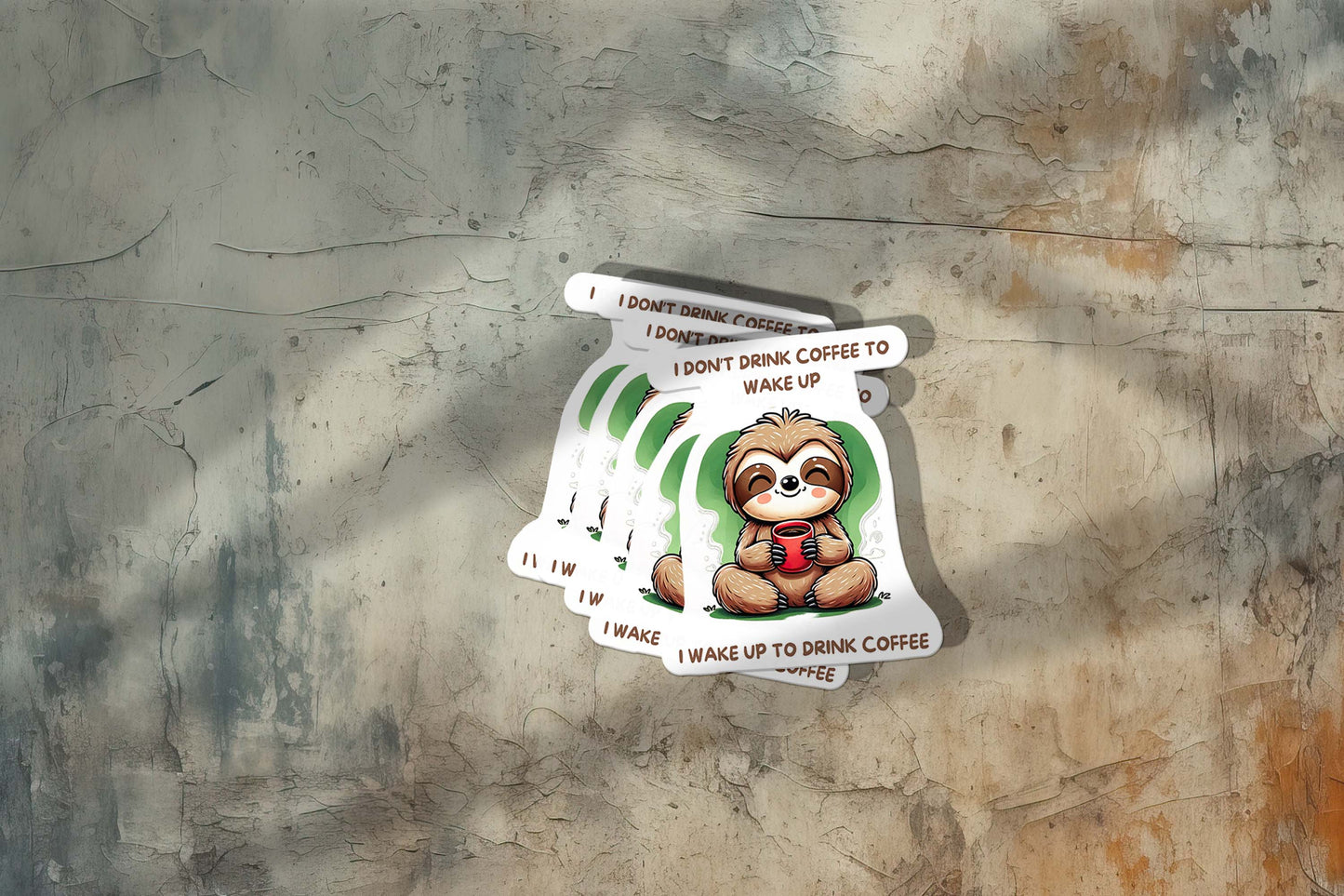 Sloths with Quotes Sticker β Cute Weatherproof Vinyl for Laptops, Cups & More